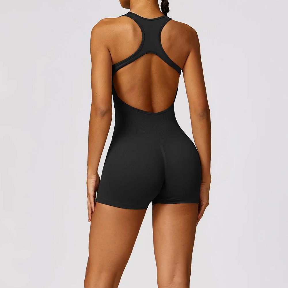 Herbal Yoga - Sexy Back Jumpsuit Gym Set Women