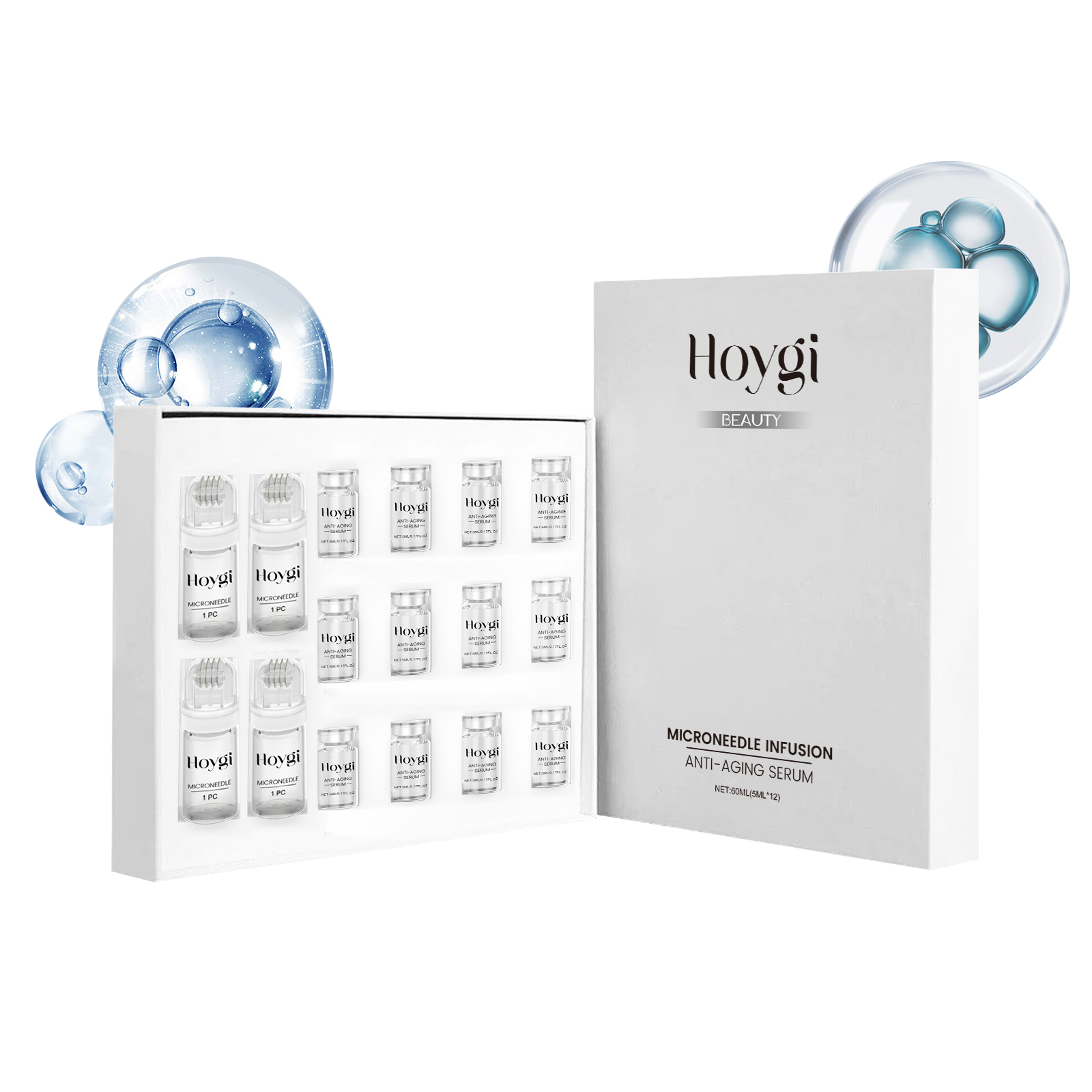 Herbal Wellness Tea - Firming Facial Serum Set with Microneedle