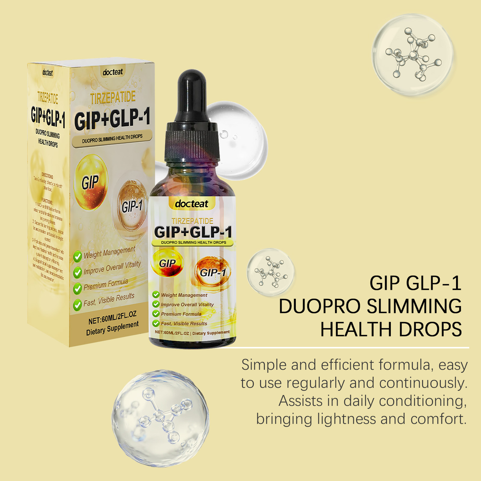 DOCTEAT Slimming Drops Fat Bur - đánh giá và giá Herbal Weight